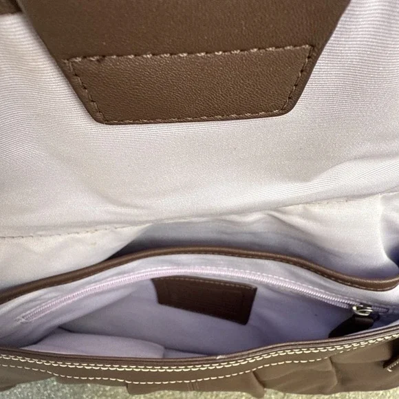 Coach F15204 Vintage Chocolate Brown Soho Y2K Leather Shoulder Bag with Buckle